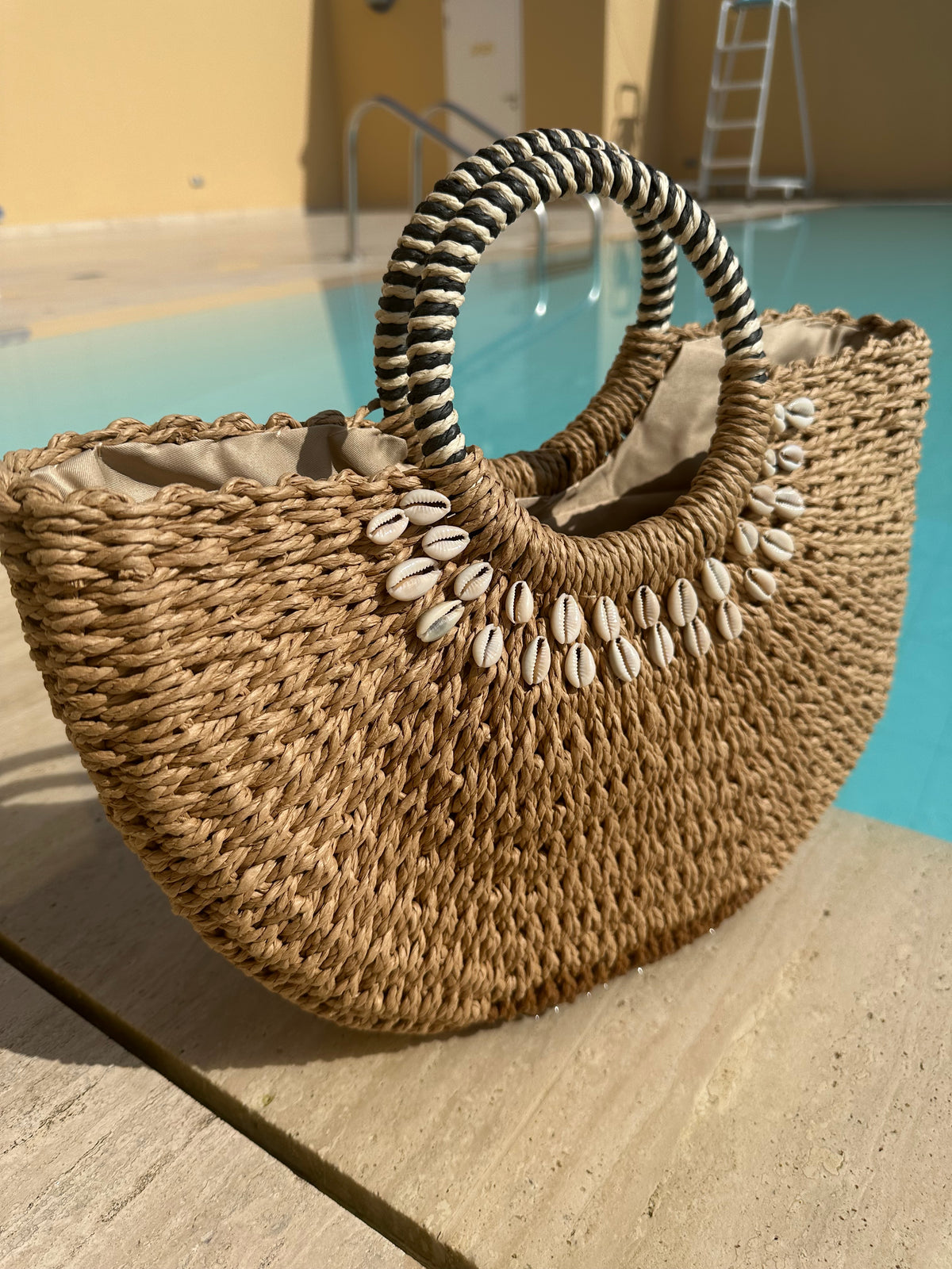 Maldives Pearl Straw Tote