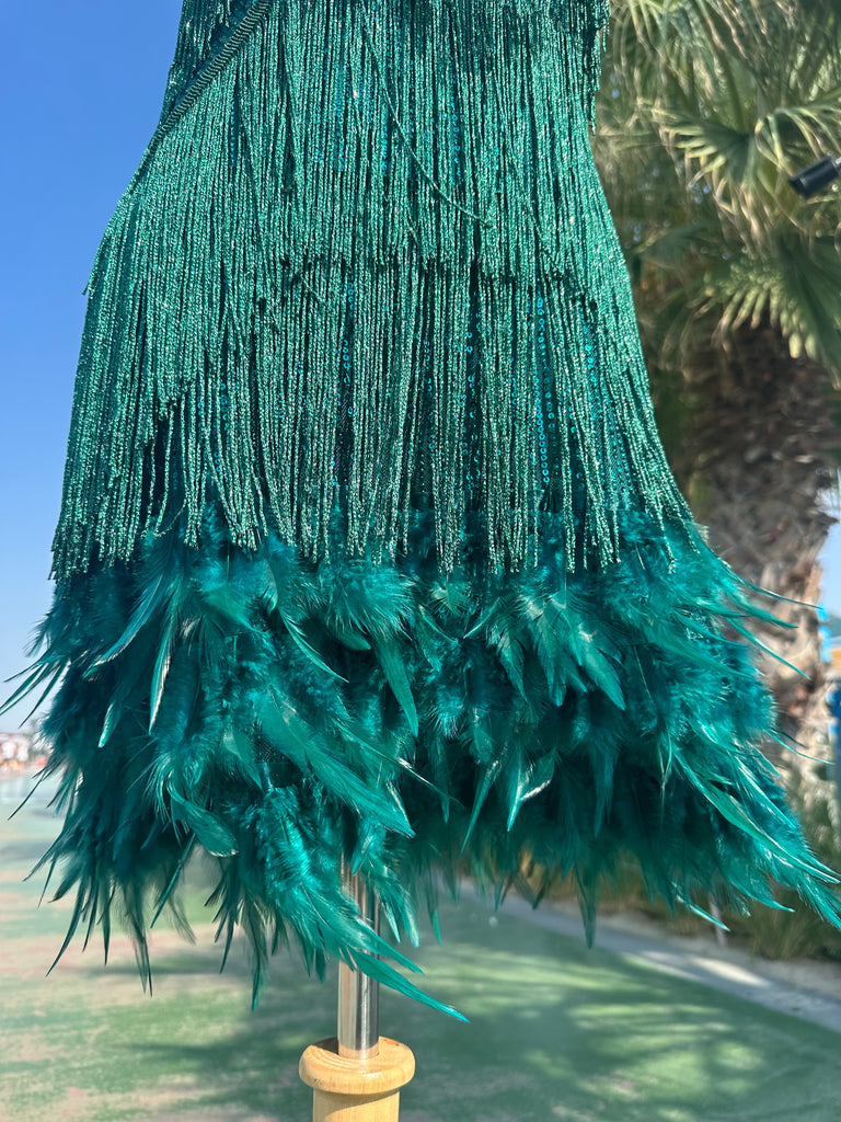 FEATHER - Party Dress (Green)