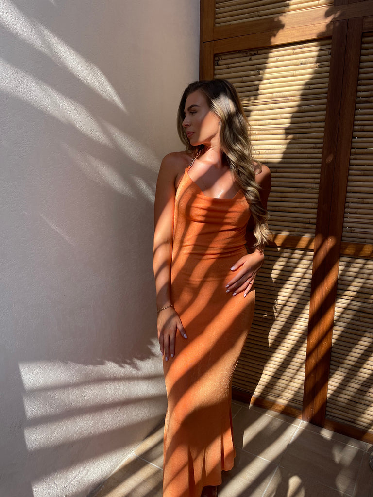 THE GOLDEN HOUR - ‘CHAIN REACTION’ - Maxi Dress (Orange)